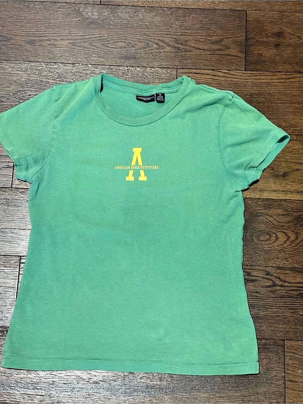 Vintage American Eagle Outfitters Short Sleeve Graphic Tee in Green Size Medium
